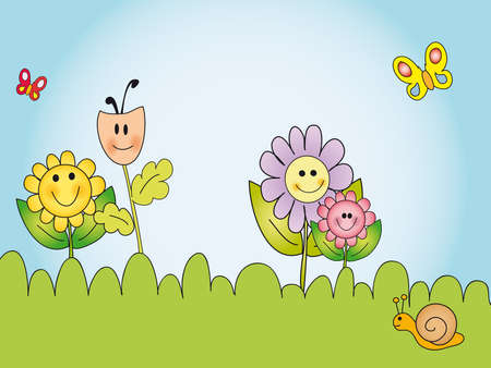 flowers landscapeの写真素材