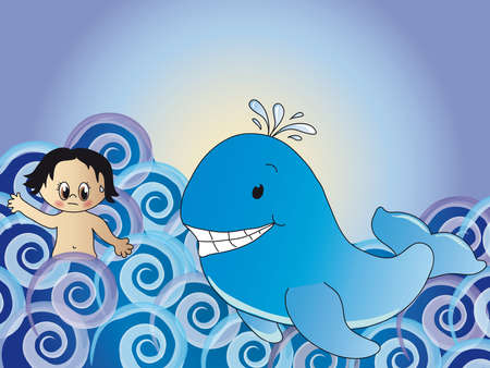 jonah and whaleの写真素材