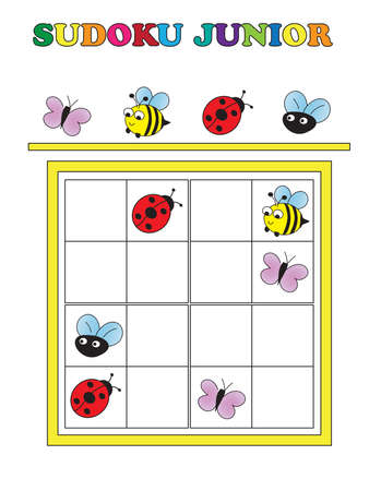 game for children: sudoku game juniorの写真素材