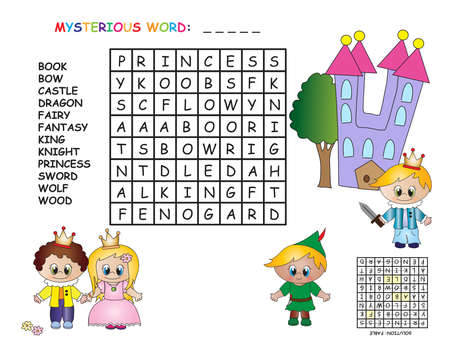 game for children: crossword of fableの写真素材