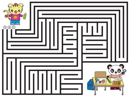 illustration of game for children: mazeの写真素材