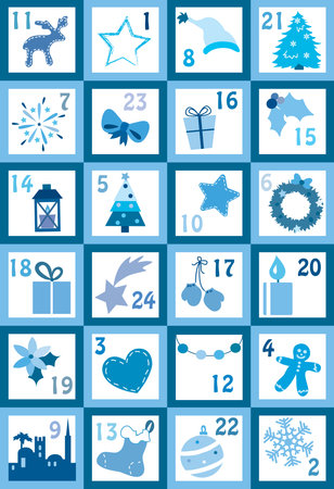 illustration of advent calendar for christmasの写真素材