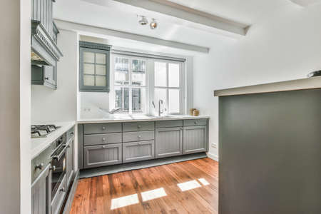 Luxury kitchen of a modern house, made with elegance and special designの写真素材