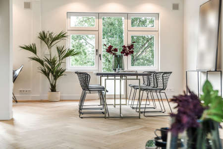 A luxury and beautiful dining room interiorの写真素材