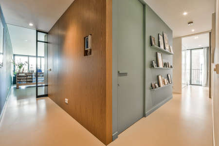 Interior of a bright hallway in luxury houseの写真素材