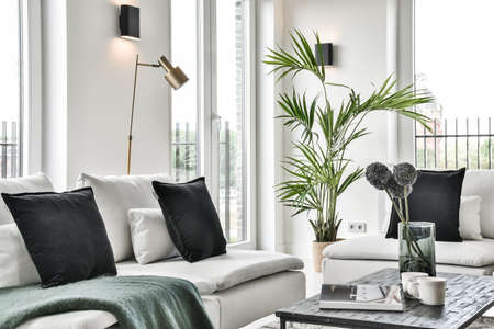 Interior of luxury and beautiful living roomの写真素材
