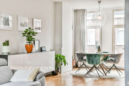 Interior of luxury and beautiful living roomの写真素材