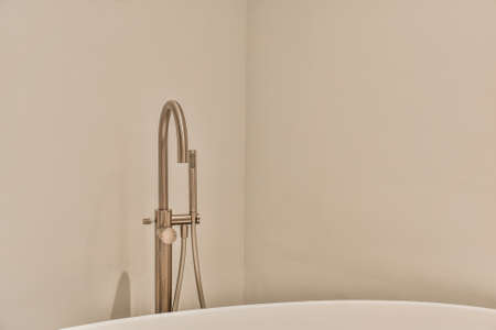 Bright elegant bathroom interior in a luxury house