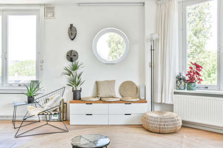 Interior of luxury and beautiful living roomの写真素材