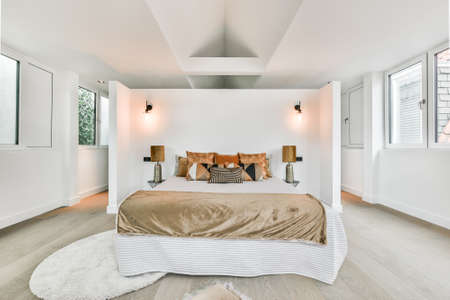 Luxury bedroom of house in beautiful design