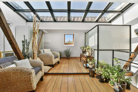 Interior of luxury and beautiful living roomの写真素材