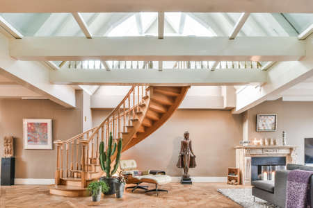 Interior of luxury and beautiful living roomの写真素材