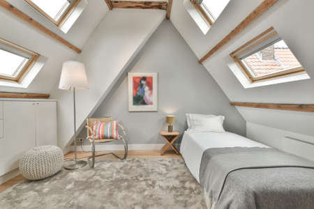 Luxury bedroom of house in beautiful designの写真素材