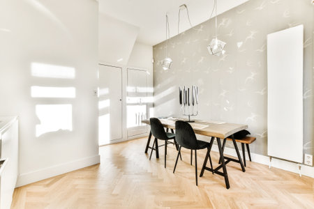 Modern dining room in a luxury house
