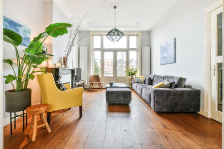 Luxury living room of house in beautiful designの写真素材