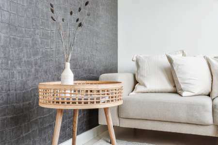 Beautiful furniture in luxury and cozy living roomの写真素材