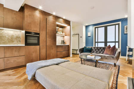 Luxury living room of house in beautiful designの写真素材