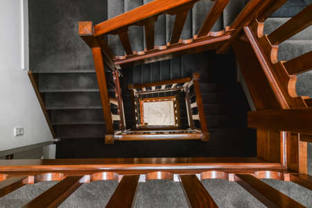 Luxury staircase hall in an elegant houseの写真素材