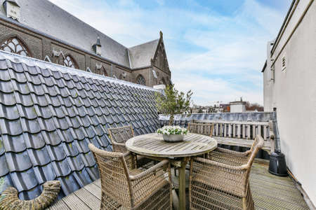 Beautiful roof terrace of a luxury home