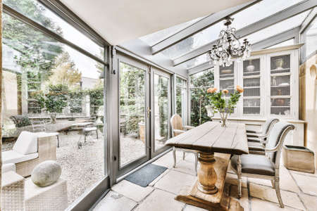 Luxury and beautiful dining room interior designの写真素材