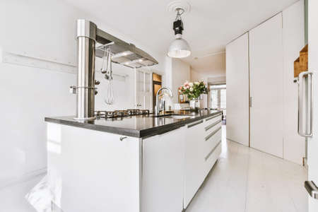 Interior of a beautiful kitchen of an elite house