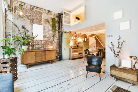 Elegant and spacious living room with beautiful furniture
