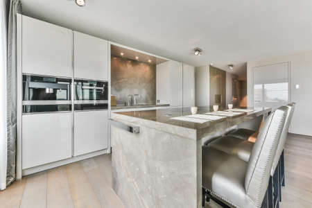 Interior of a beautiful kitchen of an elite house