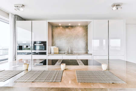 Interior of a beautiful kitchen of an elite house