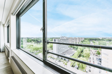 A beautiful view of residential building from window