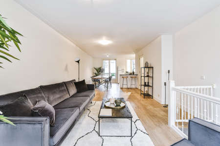 Elegant and spacious living room with beautiful furniture