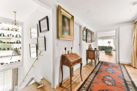 A cozy and spacious empty room in a luxury house