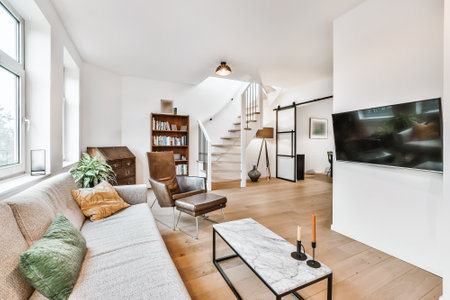 Interior of luxury and beautiful living room