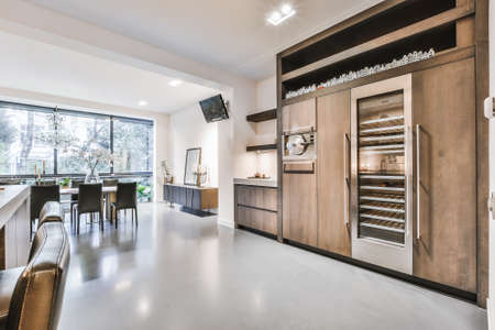 Interior design of luxury and beautiful kitchenの写真素材