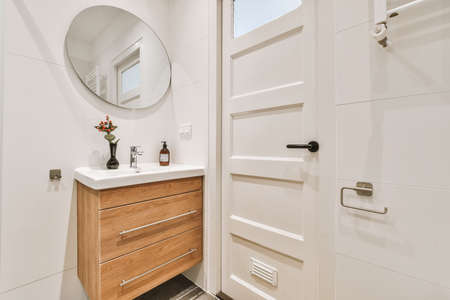 Interior design of beautiful and elegant bathroomの写真素材