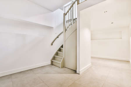 Luxury staircase hall of special design in an elegant house