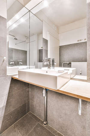 Interior design of beautiful and elegant bathroom