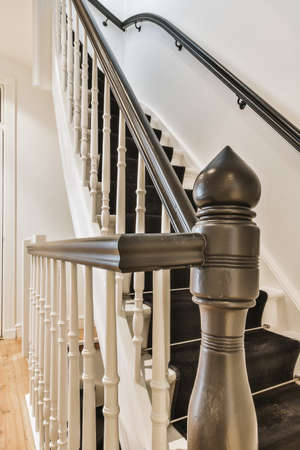 Luxury staircase hall of special design in an elegant house