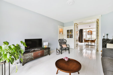 Bright living room in a modern luxury house