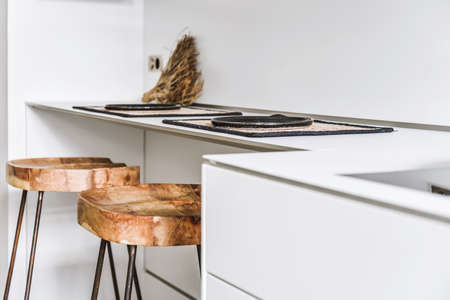 Interior of a beautiful kitchen of an elite house