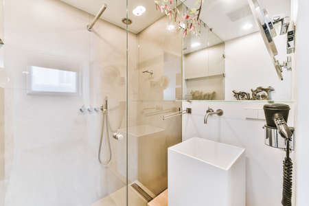Interior design of beautiful and elegant bathroomの写真素材