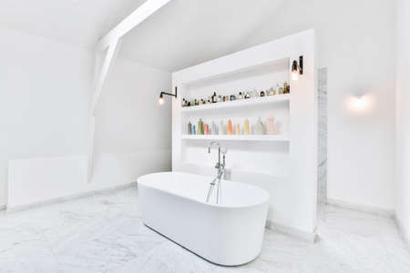 Interior design of beautiful and elegant bathroomの写真素材