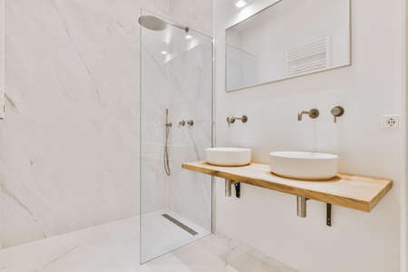 Interior design of beautiful and elegant bathroomの写真素材