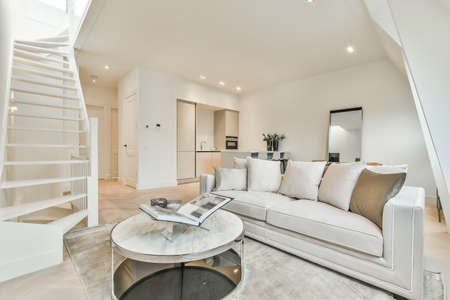 Bright living room in a modern luxury house