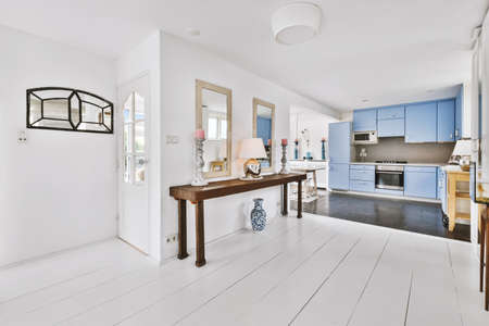 Interior of a beautiful kitchen of an elite house