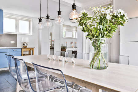 Luxury and beautiful dining room interior designの写真素材