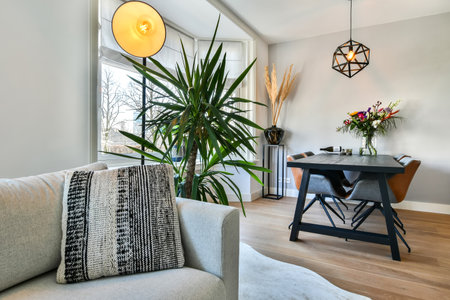 Bright living room in a modern luxury house