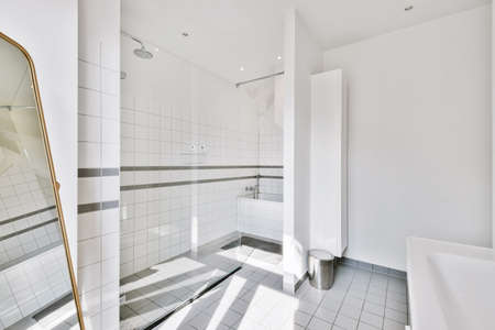 Interior design of beautiful and elegant bathroom
