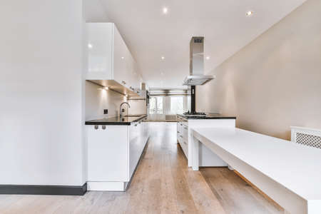 Interior of a beautiful kitchen of an elite house