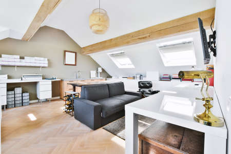 Interior of luxury and beautiful living room