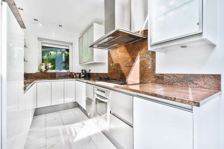 Interior of a beautiful kitchen of an elite house